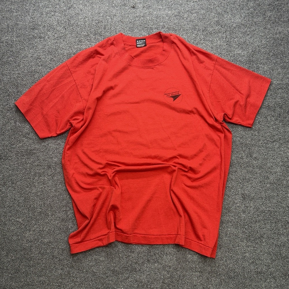 Vintage 90s Graphic T Shirt Mens XL Government Red/Black 90s Single Stitch